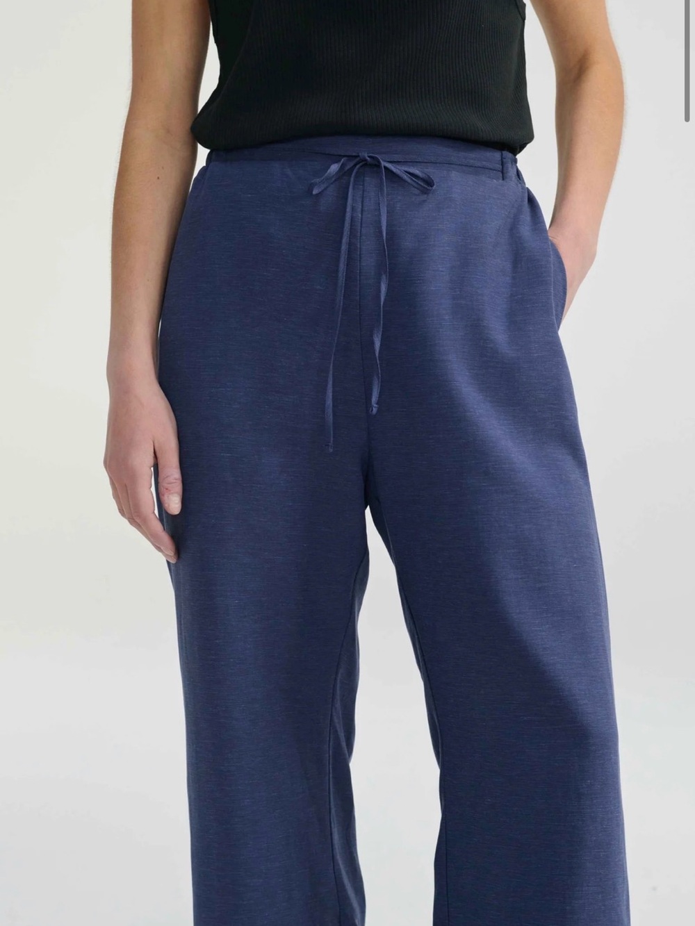 Front Tie Linen Pants
